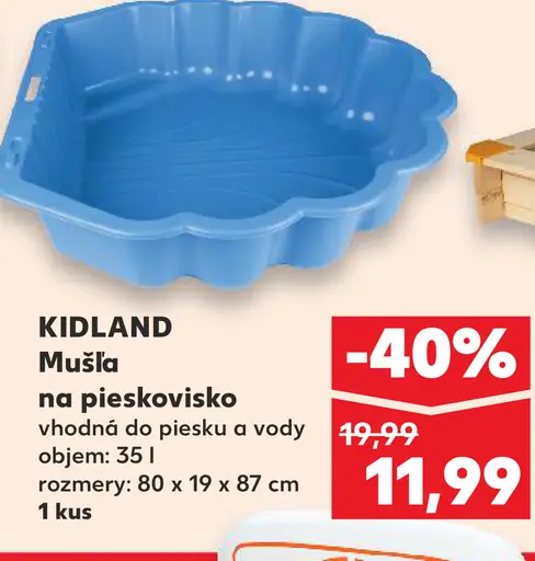 Kidland Mušľa na pieskovisko