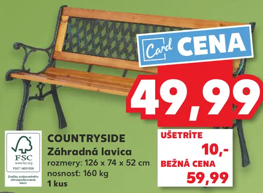 Countryside Záhradná lavica