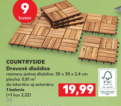 Countryside Drevené dlaždice