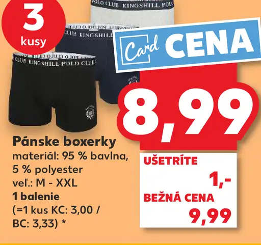 Kingshill Polo Club Pánske boxerky