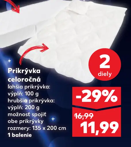 Prikrývka celoročná