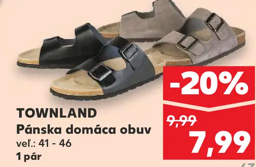 TOWNLAND Pánska domáca obuv