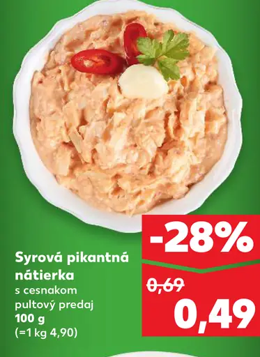 Syrová pikantá nátierka