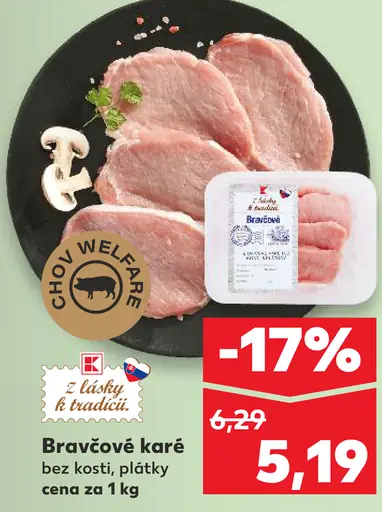 Bravčové karé vcelku, bez kosti