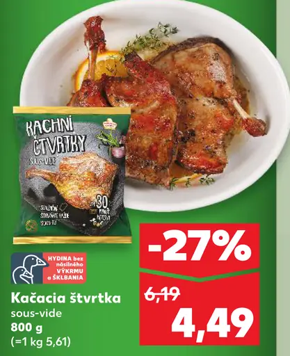 Kačacia štvrťka sous-vide