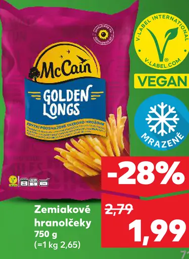 McCain Zemiakové hranolčeky Golden Longs