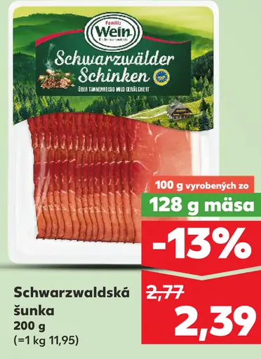 Wein Schwarzwaldská šunka