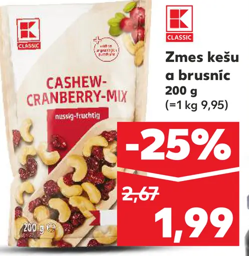 K-Classic Zmes kešu a brusníc