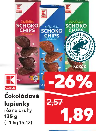 K-Classic Čokoládové tyčinky