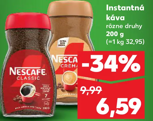 NESCAFÉ CLASSIC, instantná káva