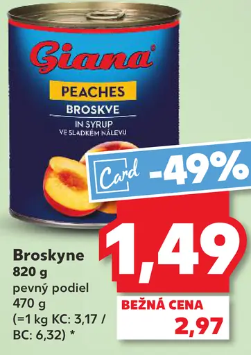 Giana broskyne v sirupe