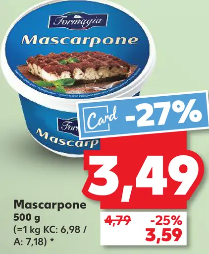 Frischkäse Mascarpone