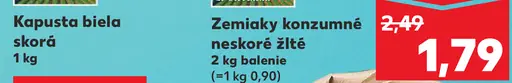 Čerstvé zo Slovenska Zemiaky konzumné neskoré žlté