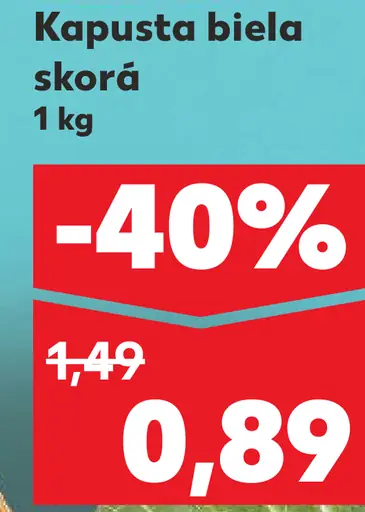 Čerstvé zo Slovenska Kapusta biela skorá