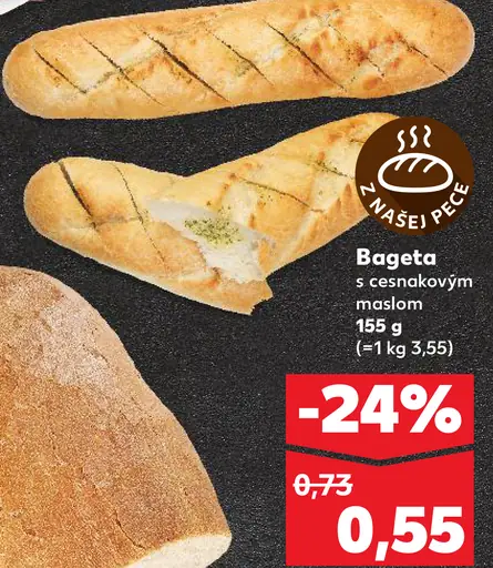 Bageta s cesnakovým maslom