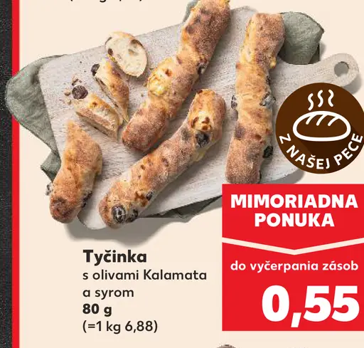 Tyčinka s olivami Kalamata a syrom