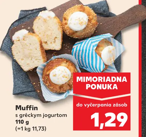 Muffin s gréckym jogurtom