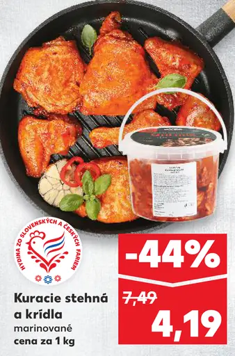 Kuracie stehná a krídla marinované