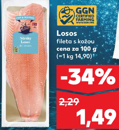 Losos fileta s kožou