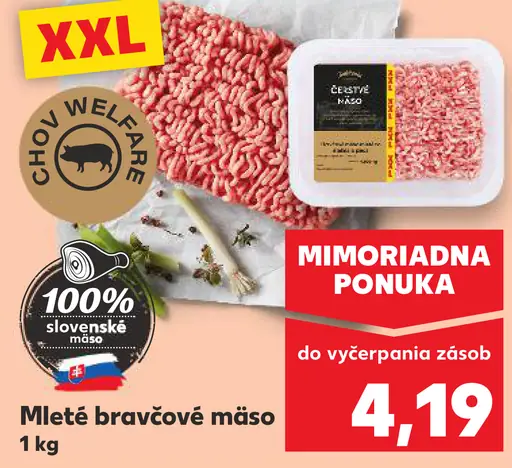 Mleté bravčové mäso XXL