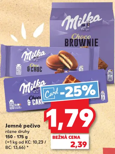 Milka Brownie or Cake & Choc
