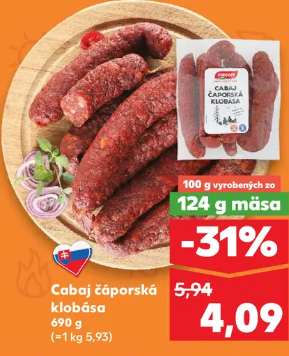 Cabaj čáporská klobása
