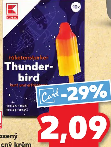 K-Classic raketenstarker Thunderbird mrazený ovocný krém
