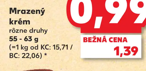 Mrožský krém rôzne druhy