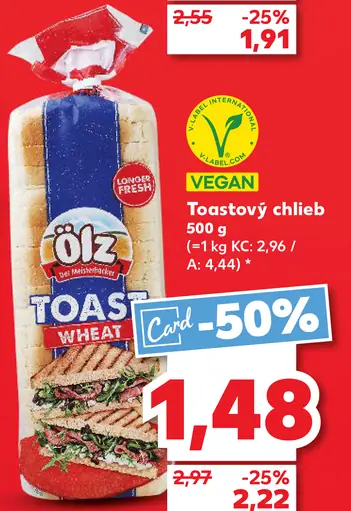 Ölz Pšeničný toastový chlieb
