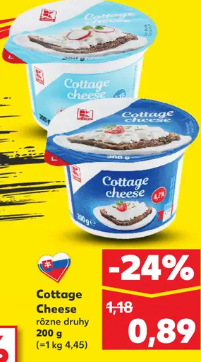 K-Classic Cottage Cheese rôzne druhy