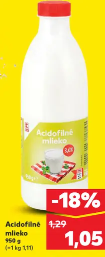 K-Classic acidofilné mlieko