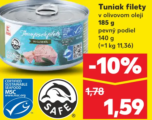 Tuniak filety v olivovom oleji