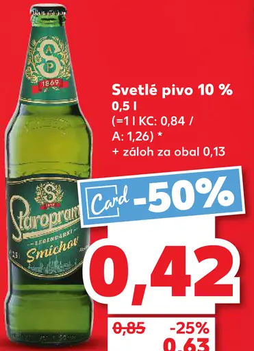 Staropramen Svetlé pivo 10 % plechovka