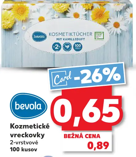 Bevola Kozmetické vreckovky