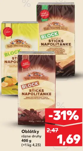 Block Sticks oblátky