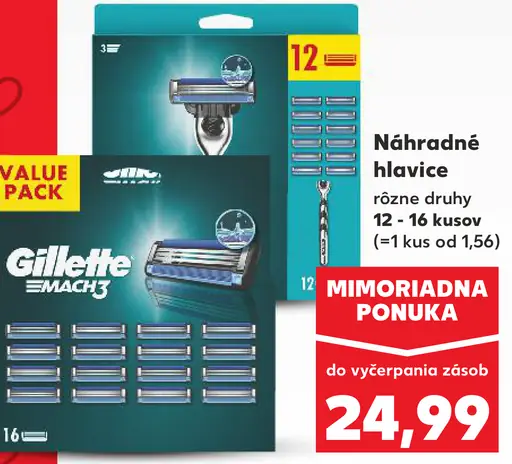 Gillette Mach3 náhradné hlavice