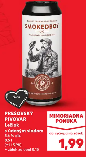 Prešovský Pivovar Ležiak s údeným sladom