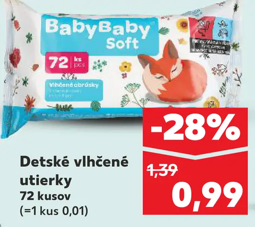 BabyBaby Soft detské vlhčené utierky