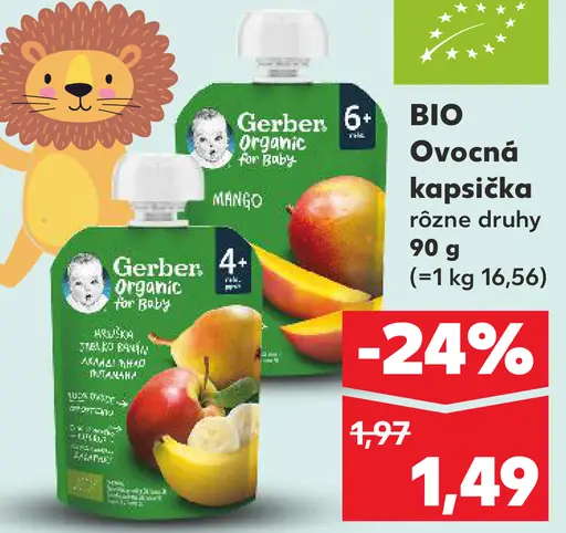 Gerber Natural ovocná kapsička
