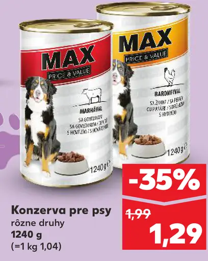 Max Konzerva pre psy