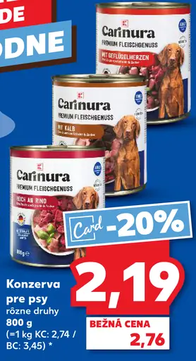 Carinura Konzerva pre psy