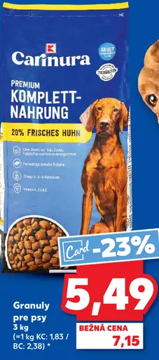 Carnura Komplett-Nahrung Granuly pre psy