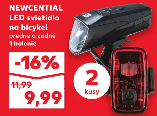 NEWCENTIAL LED svetidlo na bicykel