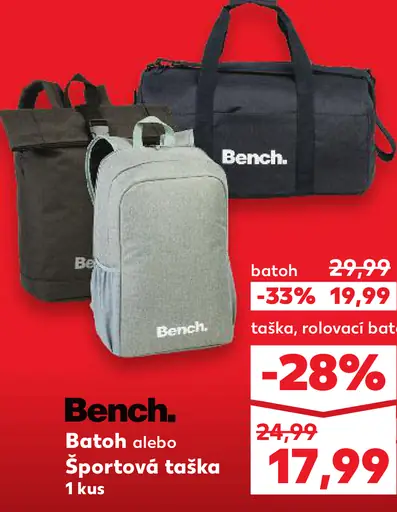 Bench. Batoh alebo Športová taška