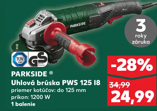 Parkside Uhlová brúska PWS 125 18 D
