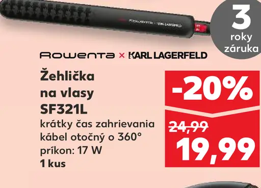 ROWENTA X KARL LAGERFELD Žehlička na vlasy SF321L