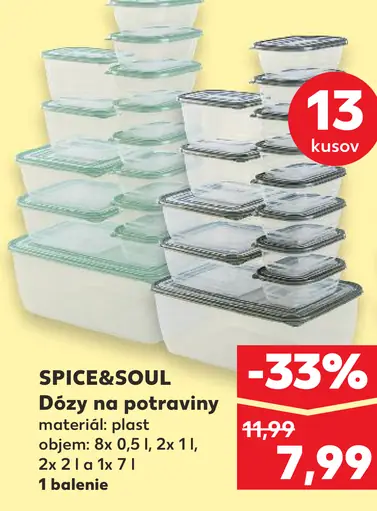 SPICE&SOUL Dózy na potraviny plast