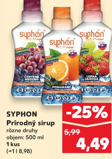 SYPHON Prírodný sirup