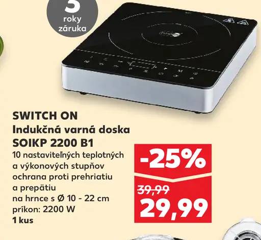 Switch On Indukčná varná doska SOIKP 2200 B1