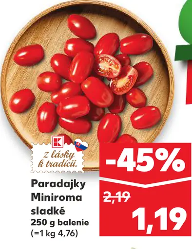 Paradajky Miniroma sladké